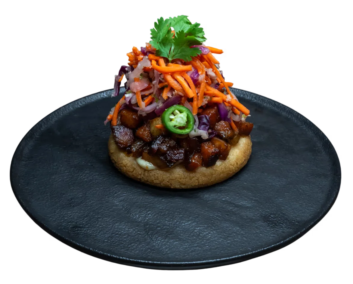 Banh Mi Pork Belly Arepa