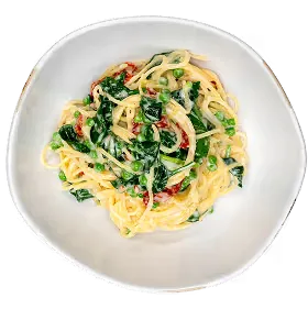LEMONY MASCAPONE & SPINACH SPAGHETTI