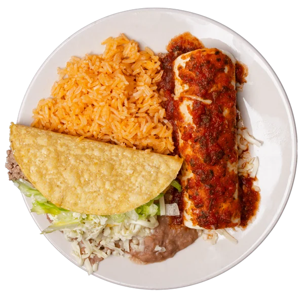Burrito, Taco, Rice or Beans